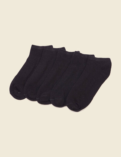 Lot 5 paires chaussettes noir homme