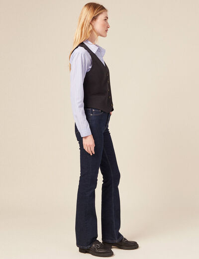 Veston boutonné noir femme