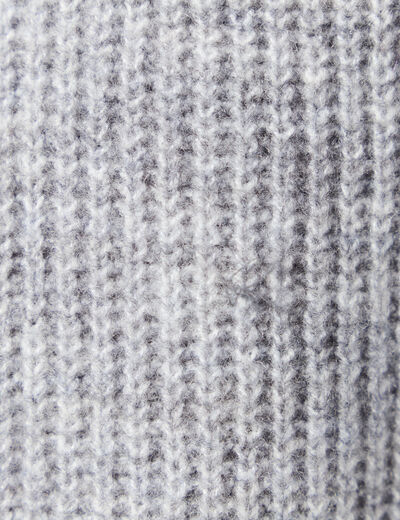 Pull manches longues gris clair femme