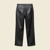 Pantalon taille haute similicuir noir femme