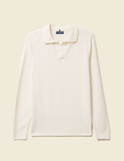 Pull manches longues ecru homme