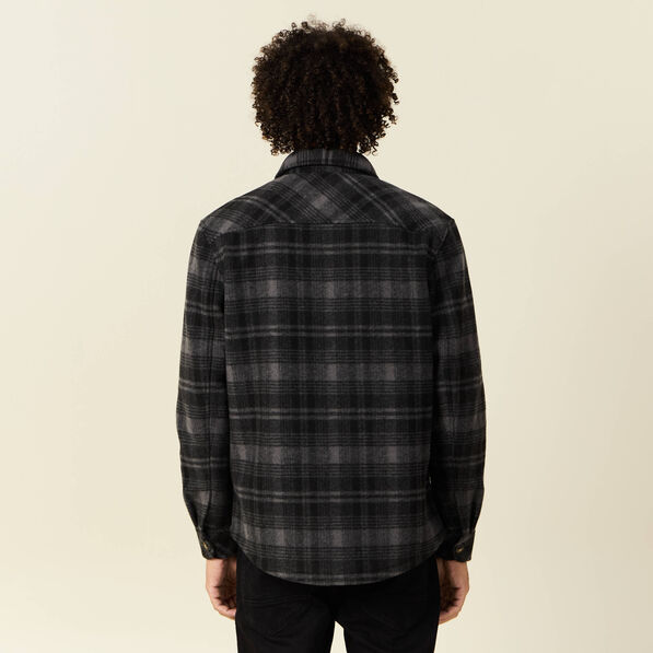 Surchemise manches longues gris foncé homme