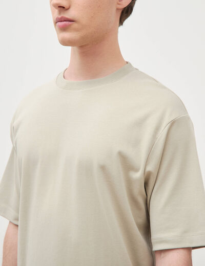 T-shirt manches courtes beige homme