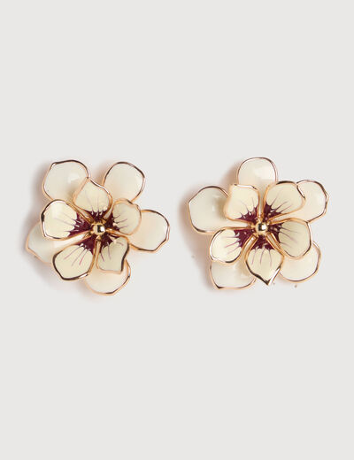 Boucles d'oreilles ivoire femme