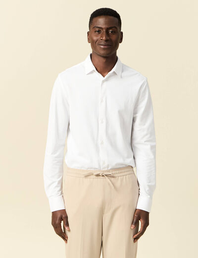 Chemise manches longues blanc homme