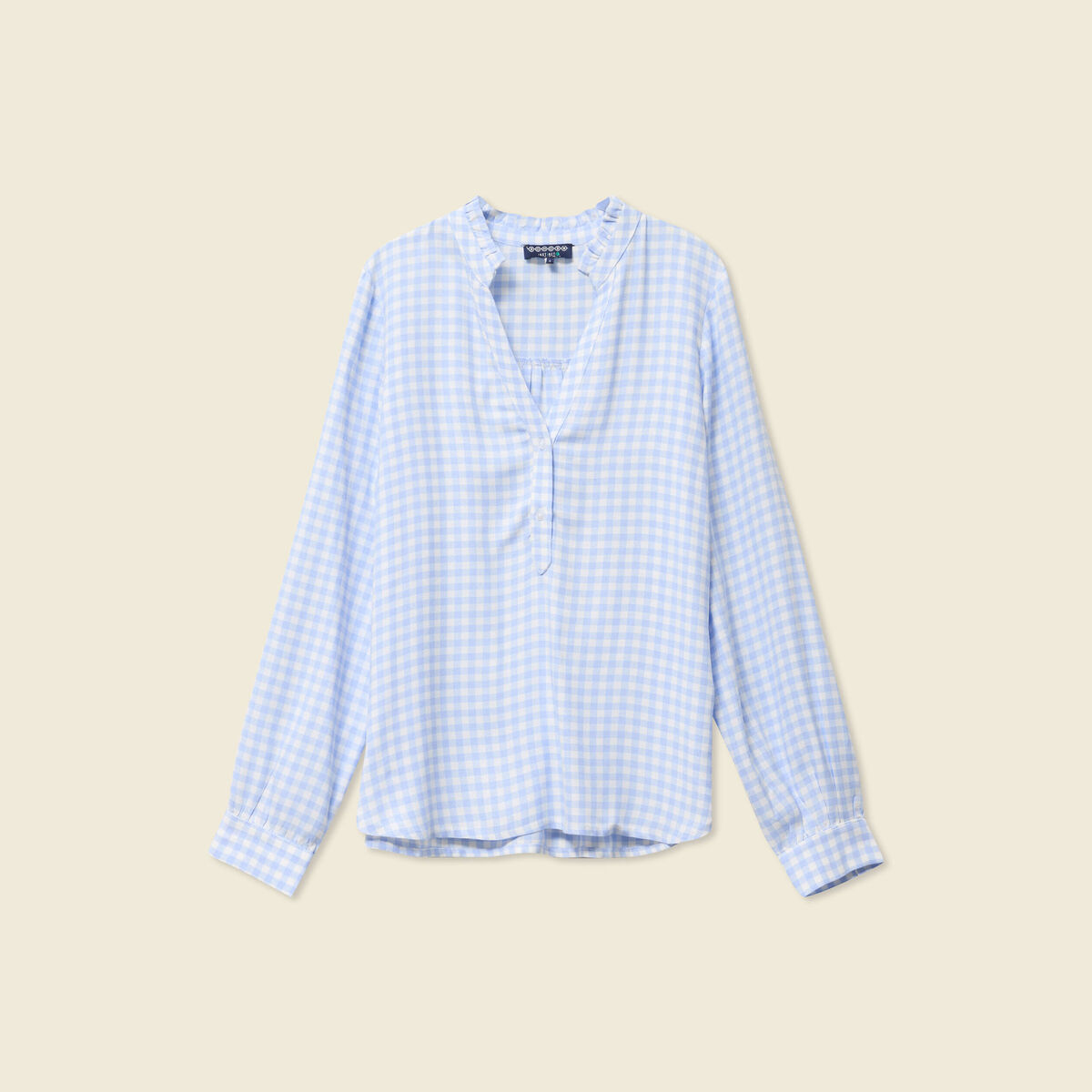 Blouse manches longues gris femme