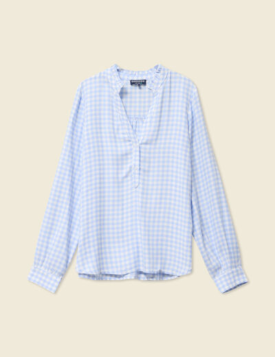 Blouse manches longues gris femme