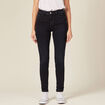 Jeans skinny taille haute denim blue black femme