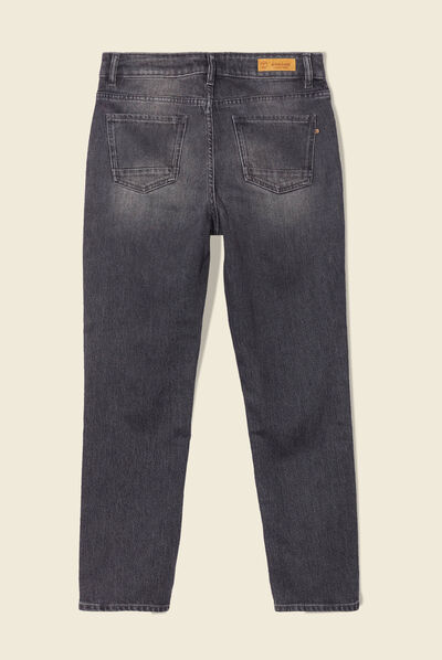 Jeans slim 7/8ème denim gris femme