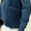 Sweat sans manches effet polaire bleu fonc&eacute; homme