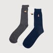 Lot de 3 paires de chaussettes hautes ecru homme