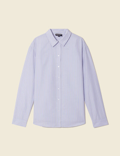 Chemise éco-responsable bleu ciel femme