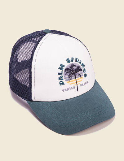 Casquette arrière mesh ecru homme