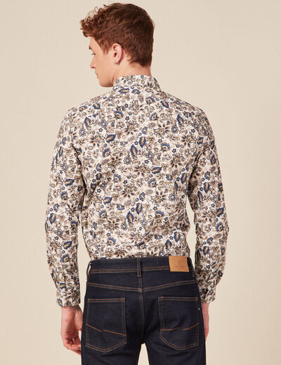 Chemise à manches longues blanc homme