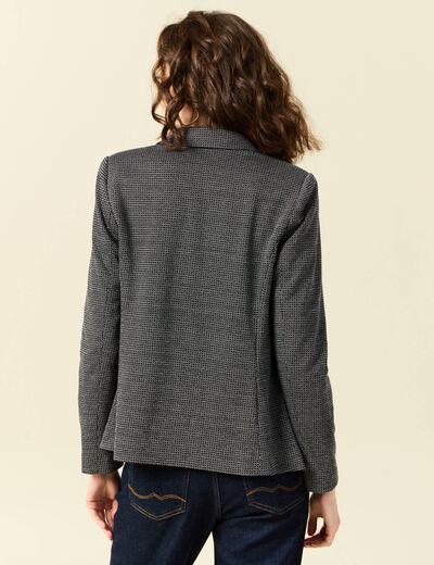 Veste blazer droite noir femme