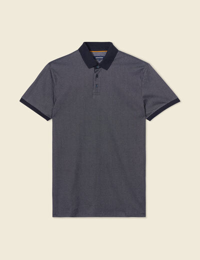 Polo manches courtes bleu marine homme