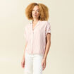 Chemise manches courtes fluide rose clair femme