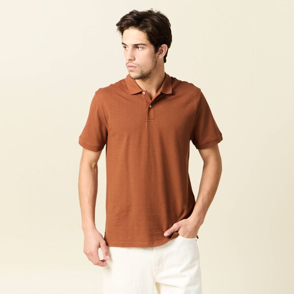 polo eco responsable marron cognac homme Polo éco-responsable marron cognac homme