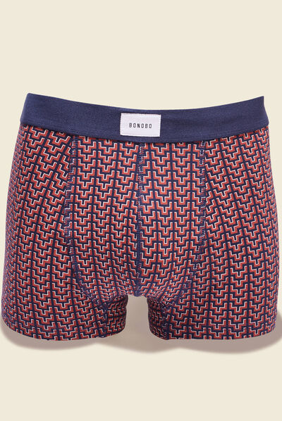 Lot 2 boxers marron cognac homme