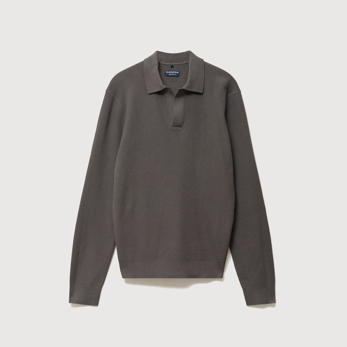 Pull manches longues vert fonc&eacute; homme