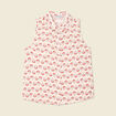 Blouse sans manches ivoire femme