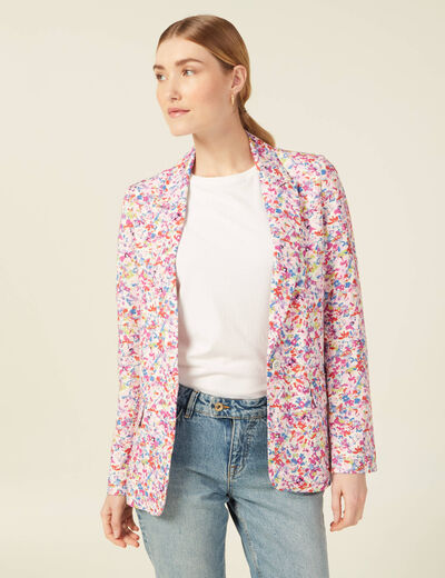 Veste blazer éco-responsable rose femme
