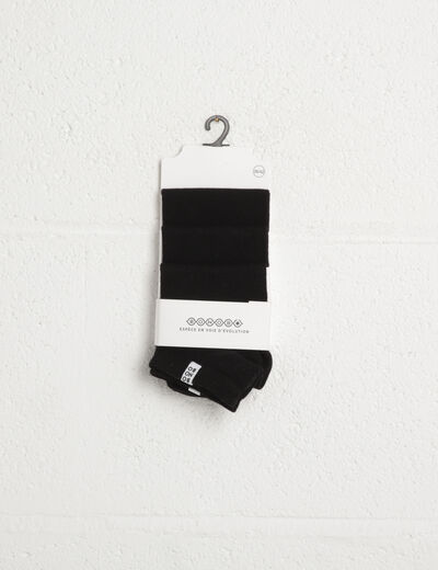 Lot 3 paires chaussettes noir homme