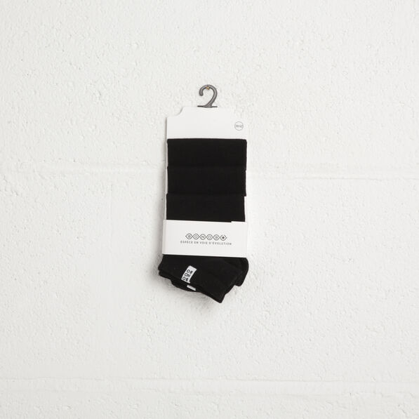 Lot 3 paires chaussettes noir homme
