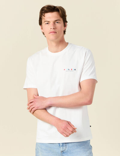 T-shirt éco-responsable ecru homme