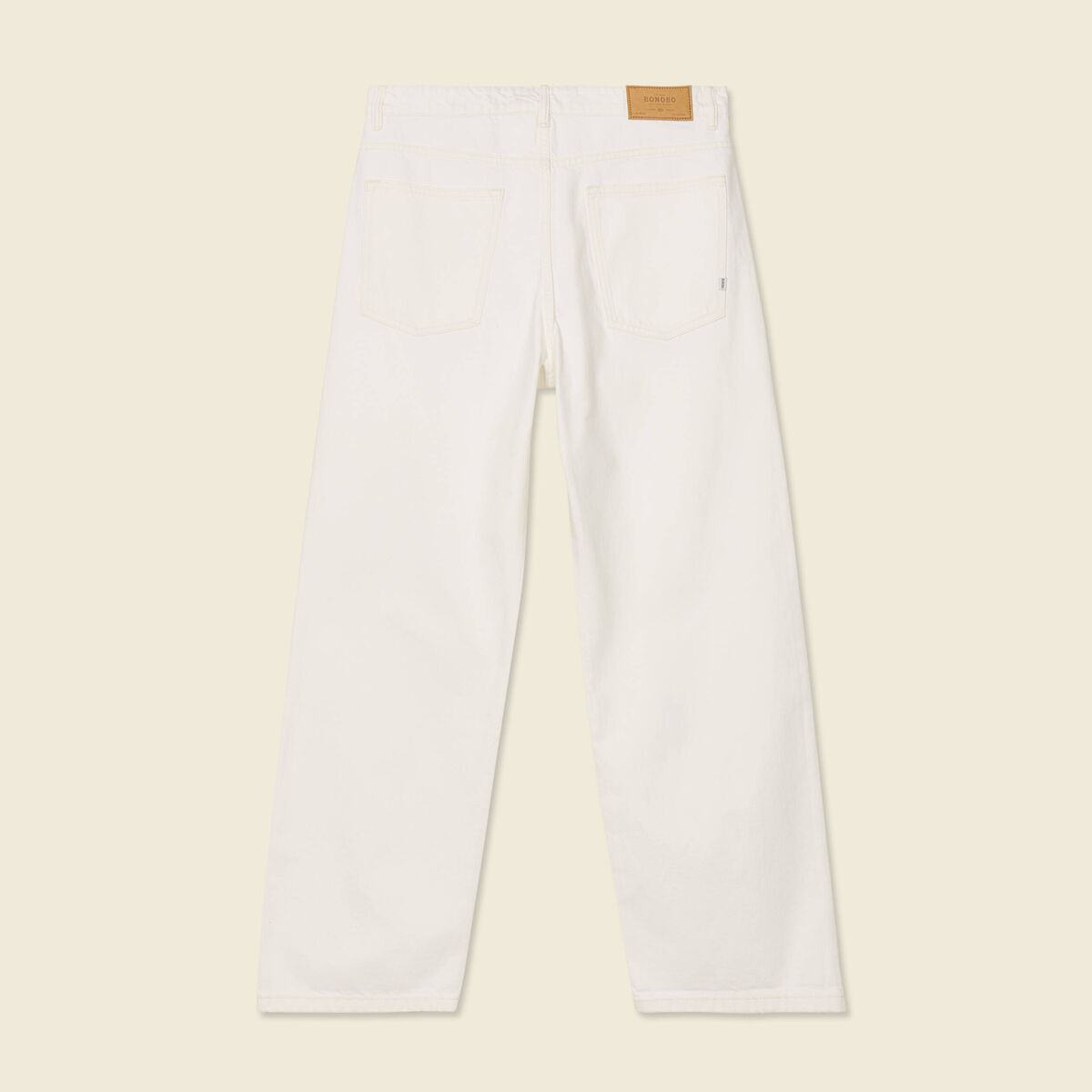 Jeans loose 5 poches denim blanc homme