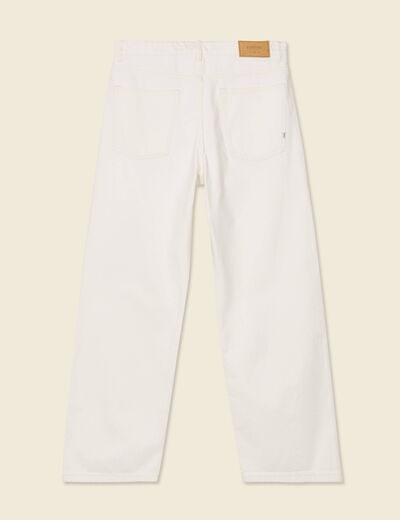 Jeans loose 5 poches denim blanc homme