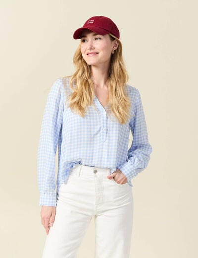 Blouse manches longues gris femme