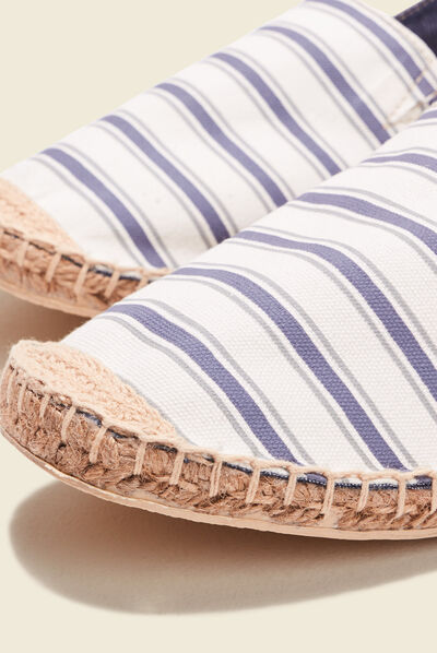 Espadrilles en toile bleu gris homme