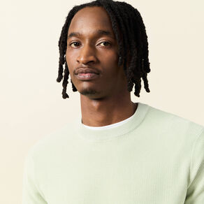Pull éco-responsable vert clair homme