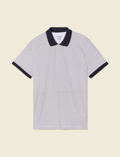 Polo éco-responsable blanc homme