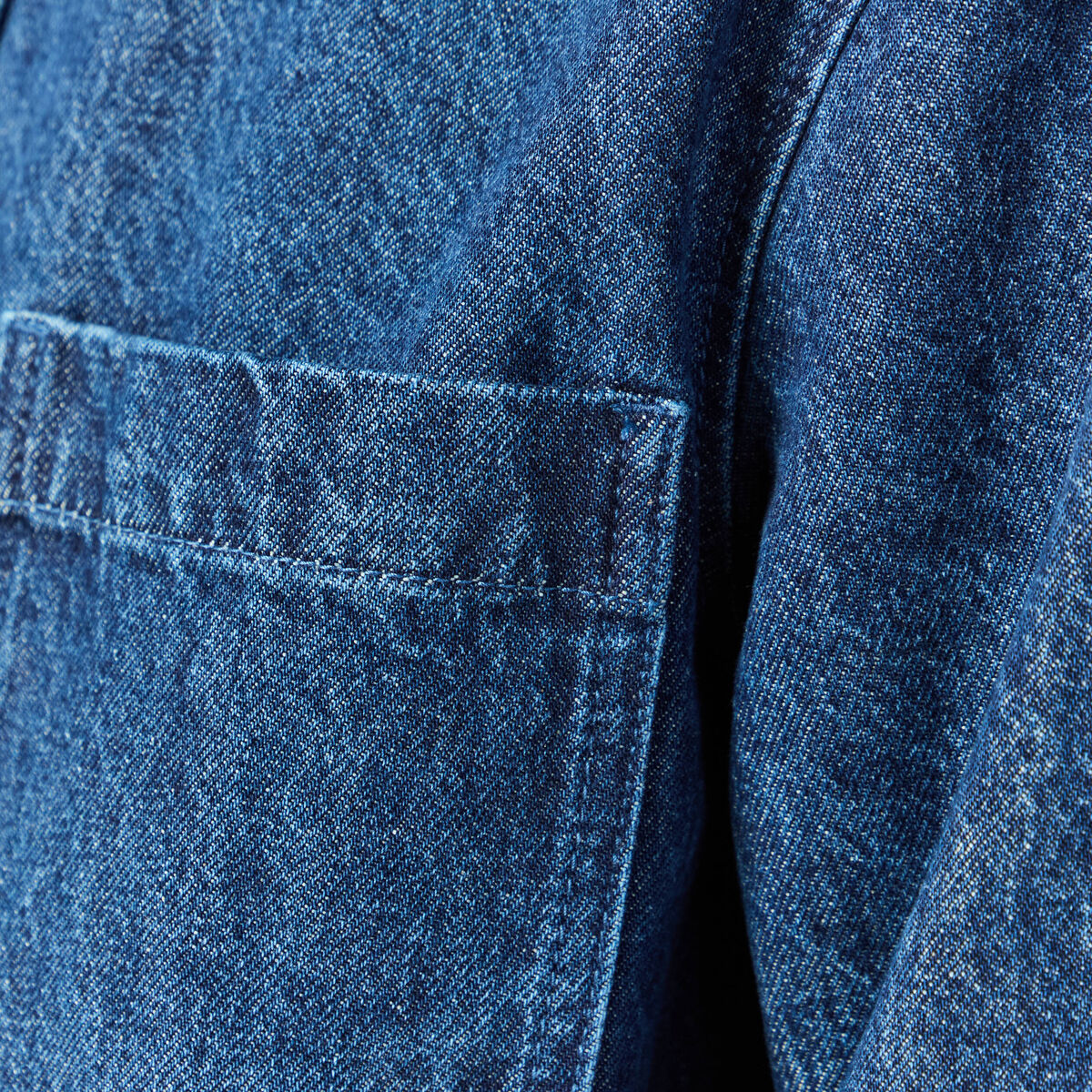 Surchemise en jeans coton coupe droite denim stone homme