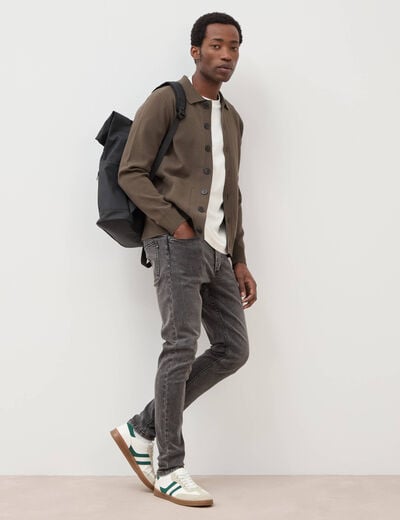 Jeans skinny tapered denim snow noir homme