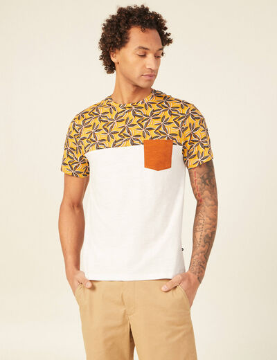 T-shirt manches courtes jaune homme