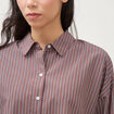 Chemise ample manches longues fluide marron femme