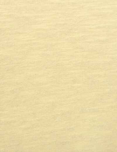 T-shirt manches courtes jaune pastel femme