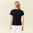 T-shirt manches courtes bleu marine femme