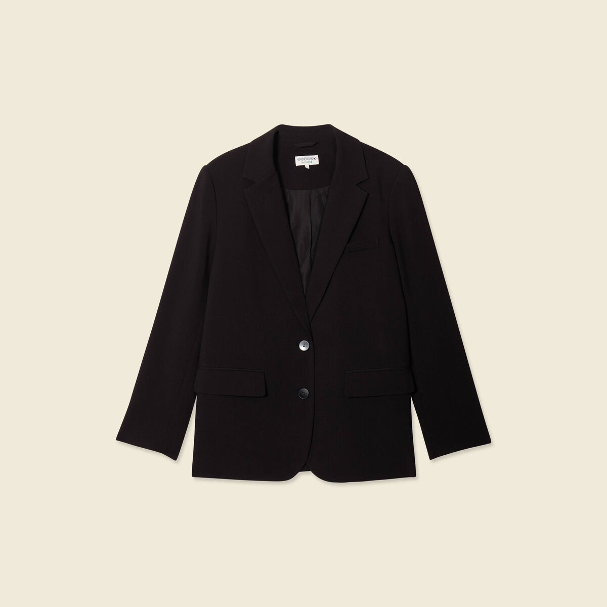 Veste blazer droite noir femme