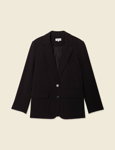 Veste blazer droite noir femme