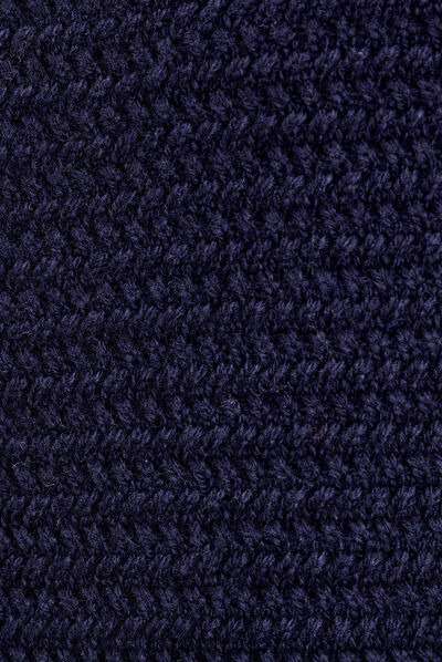 Pull manches longues bleu foncé homme