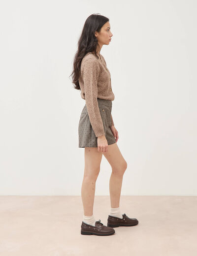 Short taille haute gris femme