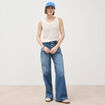 Jeans bootcut taille haute denim stone femme