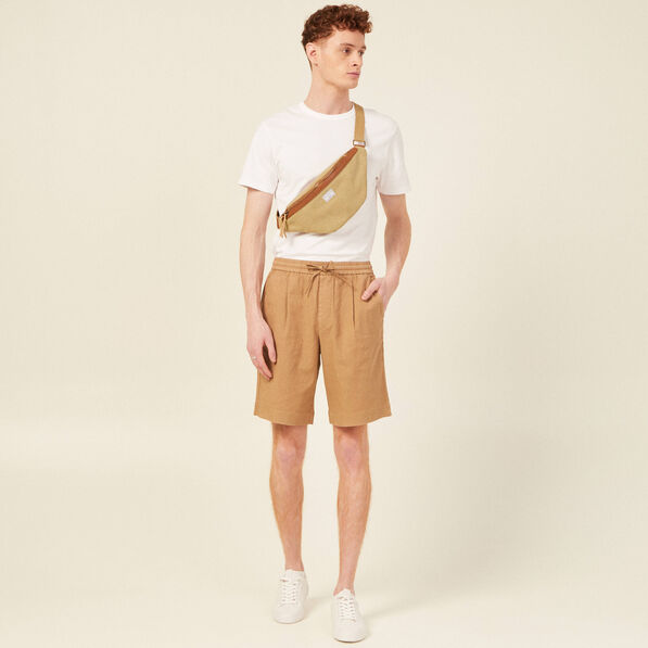 Bermuda éco-responsable beige homme