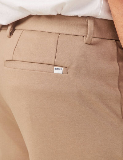 Pantalon chino slim beige homme