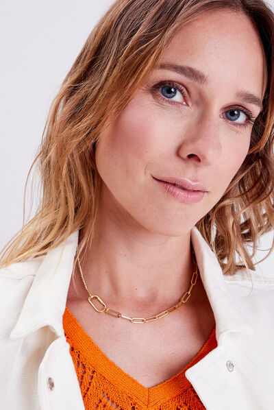 Collier chaîne couleur or femme