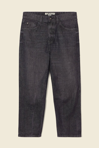 Jeans relaxed 5 poches denim snow noir homme